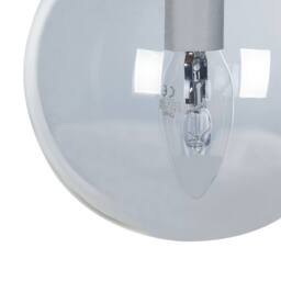 Wyld and Coco 5-Light Pendant Lamp Smoked Glass Shades Black Steel Base - thumbnail 7