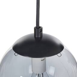 Wyld and Coco 5-Light Pendant Lamp Smoked Glass Shades Black Steel Base - thumbnail 6