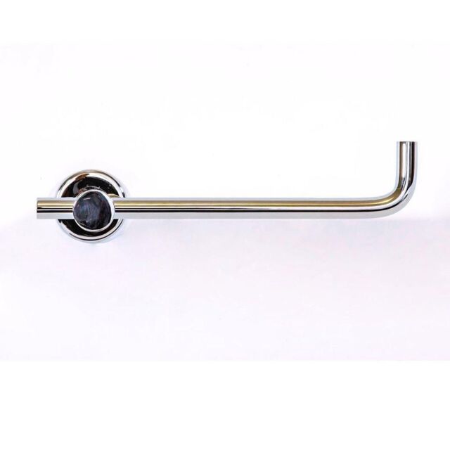 Luxury Living Coma Bathroom Toilet Roll Paper Holder in Silver - image 1
