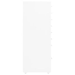 Berkfield Home Mobile File Cabinet White 28x41x109 cm Metal - Size: 28 x 41 x 109 cm - thumbnail 3