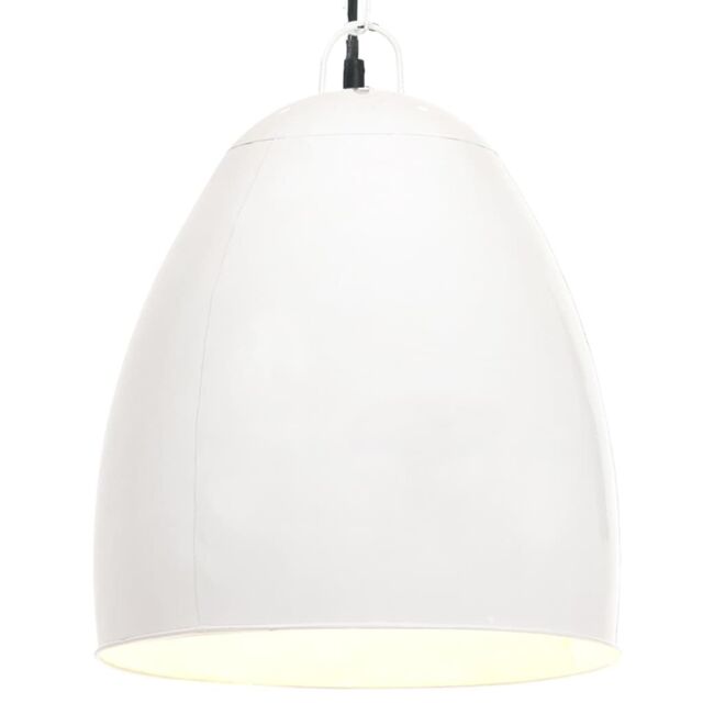 Berkfield Home Industrial Hanging Lamp 25 W White Round 42 cm E27 - image 1