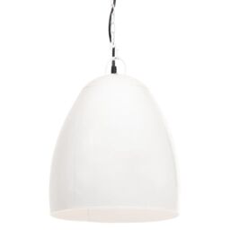 Berkfield Home Industrial Hanging Lamp 25 W White Round 42 cm E27 - thumbnail 2