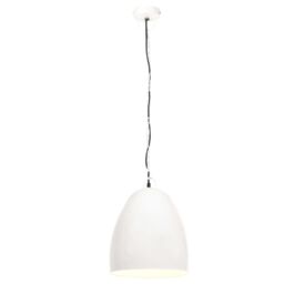 Berkfield Home Industrial Hanging Lamp 25 W White Round 42 cm E27 - thumbnail 4