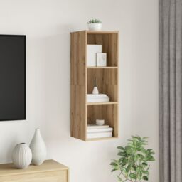 Berkfield Home TV Cabinet Artisan oak 37 x 37 x 107 cm Engineered wood in Brown - thumbnail 1