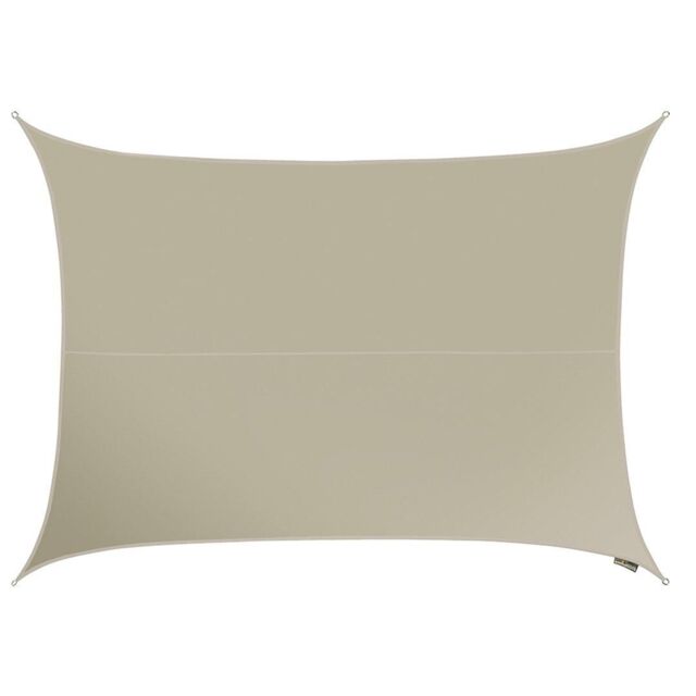 Primrose 5m x 4m Waterproof Patio Sun Shade Sail Canopy 98% UV Block Free Rope in Camel - image 1