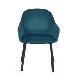 Cheshire Valencia Premium Teal Velvet Dining Chairs - Set of 2 - thumbnail 3