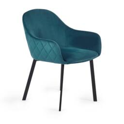 Cheshire Valencia Premium Teal Velvet Dining Chairs - Set of 2 - thumbnail 2