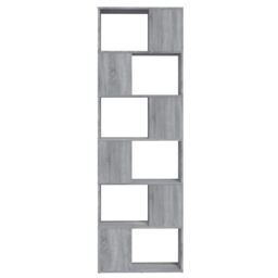 Berkfield Home Book Cabinet/Room Divider Grey Sonoma 60x24x186 cm - Size: 60 x 24 x 186 cm - thumbnail 5