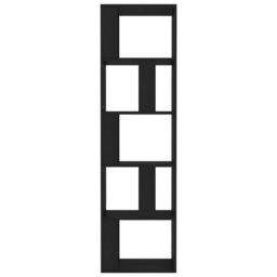 Berkfield Home Book Cabinet/Room Divider Black 45x24x159 cm Engineered Wood - Size: 45 x 24 x 159 cm - thumbnail 5
