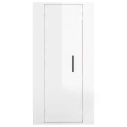 Berkfield Home Wall Mounted TV Cabinet High Gloss White 40x34, 5x80 cm - thumbnail 5