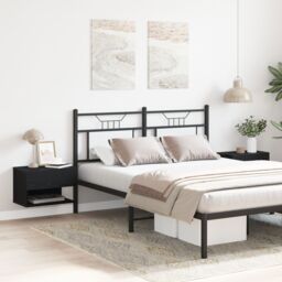 Berkfield Home Wall-Mounted Bedside Cabinets (Set of 2) - Black Oak Engineered Wood - thumbnail 4