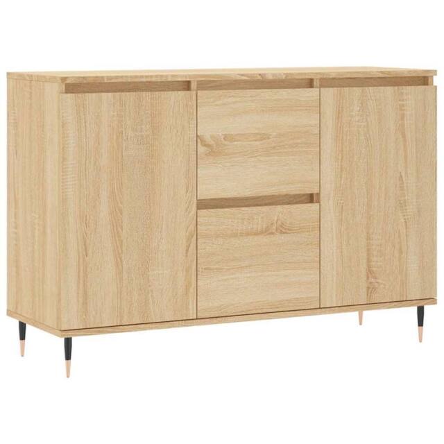 Berkfield Home Sideboard Sonoma Oak 104x35x70 cm Engineered Wood in Tan - Size: 104 x 35 x 70 cm - image 1