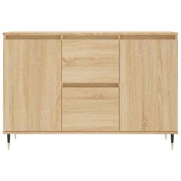 Berkfield Home Sideboard Sonoma Oak 104x35x70 cm Engineered Wood in Tan - Size: 104 x 35 x 70 cm - thumbnail 5