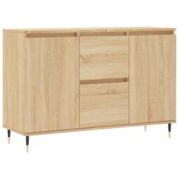 Berkfield Home Sideboard Sonoma Oak 104x35x70 cm Engineered Wood in Tan - Size: 104 x 35 x 70 cm