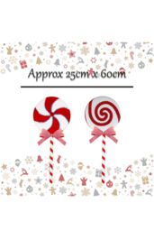 VFM e-Store Christmas Decoration Candy Cane Lollipop Varied Designs Red, White in Red - thumbnail 2