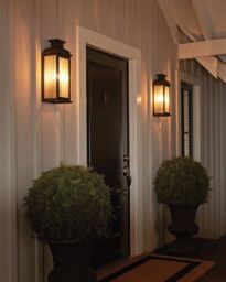 Netlighting Pediment 2 Light Outdoor Medium Wall Lantern Light Dark Copper IP44 E14 in Brown - thumbnail 2