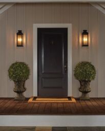 Netlighting Pediment 2 Light Outdoor Medium Wall Lantern Light Dark Copper IP44 E14 in Brown - thumbnail 3