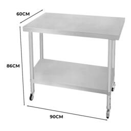 Monstershop KuKoo Work Table - 90cm x 60cm x 86cm in Silver - Size: 90 cm x 60 cm x 86 cm - thumbnail 4