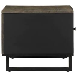 Berkfield Home Coffee Table Black 80x50x40 cm Solid Wood Mango - Size: 80 x 50 x 40 cm - thumbnail 4