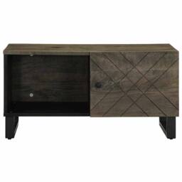 Berkfield Home Coffee Table Black 80x50x40 cm Solid Wood Mango - Size: 80 x 50 x 40 cm - thumbnail 3