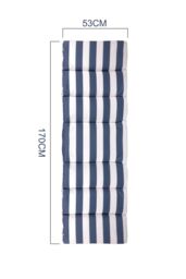 Groundlevel Garden Recliner Chair with Striped Cushion in Blue - thumbnail 5