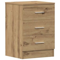 Berkfield Home Bedside Cabinets 2 pcs Artisan Oak 38x35x55 cm Engineered Wood in Brown - Size: 38 x 35 x 55 cm - thumbnail 6