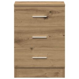 Berkfield Home Bedside Cabinets 2 pcs Artisan Oak 38x35x55 cm Engineered Wood in Brown - Size: 38 x 35 x 55 cm - thumbnail 7