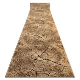 RugsX Karmel Tronko Runner in Brown - Size: 120 cm x 320 cm - thumbnail 1