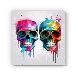 Warren Reed - Designer Splashart Happy Skeletons Canvas - Size: w40 inch x h40 inch - thumbnail 2