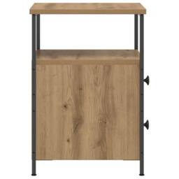 Berkfield Home Modern Bedside Cabinet Artisan Oak 34x35.5x50 cm Engineered Wood in Brown - thumbnail 5