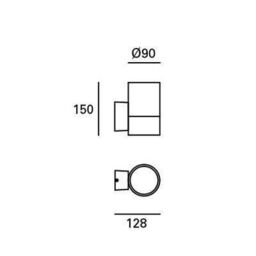 Netlighting Orion LED Outdoor Surface Mounted Wall Light Grey IP54 - thumbnail 2