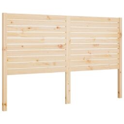 Berkfield Home Bed Headboard 206x4x100 cm Solid Wood Pine in Brown - Size: 206 x 4 x 100 cm - thumbnail 2
