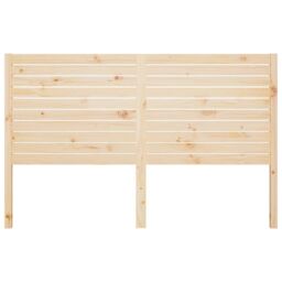 Berkfield Home Bed Headboard 206x4x100 cm Solid Wood Pine in Brown - Size: 206 x 4 x 100 cm - thumbnail 3