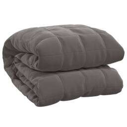 Berkfield Home Weighted Blanket Grey 138x200 cm Single 10 kg Fabric - thumbnail 3