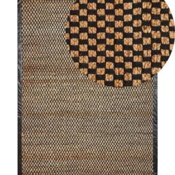 Wyld and Coco Handwoven Jute-Cotton Rug Black and Beige 140 x 200 cm - Size: 140 cm x 200 cm - thumbnail 2