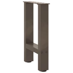 Berkfield Home Coffee Table Legs Natural Steel 2 pcs 28x(42-43) cm Steel in Grey - thumbnail 4