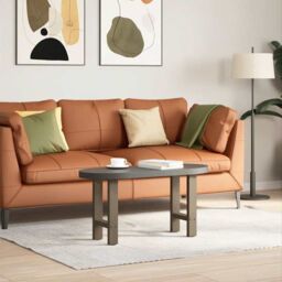 Berkfield Home Coffee Table Legs Natural Steel 2 pcs 28x(42-43) cm Steel in Grey - thumbnail 2