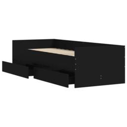 Berkfield Home Bed Frame with Drawers without Mattress Black 100x200 cm - thumbnail 5