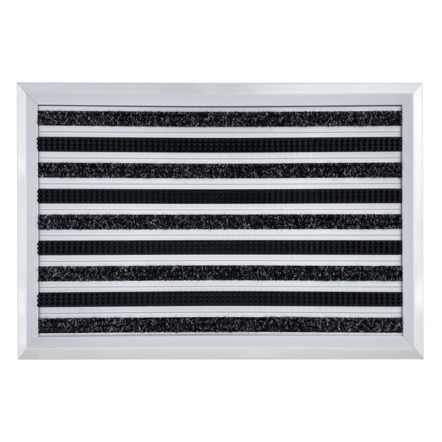 Nicoman Aluminium Barrier Dirt-Trapper Door Mat Carpet Brush 60cm x 40cm in Grey - Size: 40 cm x 60 cm - image 1