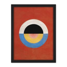"Artery8 Wall Art Print Hilma Af Klint Svanen Abstract Circles Large Framed Wall Décor Art in White - Size: W18"" x H24""" - thumbnail 1
