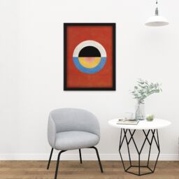 "Artery8 Wall Art Print Hilma Af Klint Svanen Abstract Circles Large Framed Wall Décor Art in White - Size: W18"" x H24""" - thumbnail 2