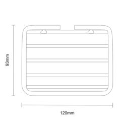 Showerdrape Clasico Stainless Steel Chrome Wall Mounted Soap Basket in Silver - thumbnail 2