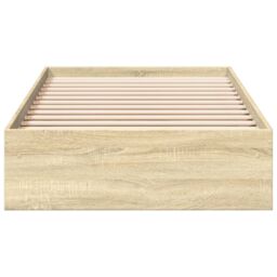 Berkfield Home Bed Frame with Drawers without Mattress Sonoma Oak 90x190 cm Single in Brown - thumbnail 4