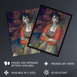 Artery8 Armenian in Traditional Taraz Glackens Framed Wall Art Print - Size: A4 - thumbnail 2