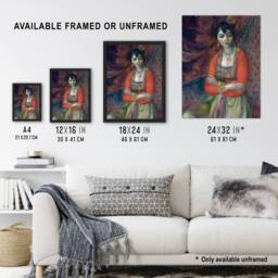 Artery8 Armenian in Traditional Taraz Glackens Framed Wall Art Print - Size: A4 - thumbnail 3