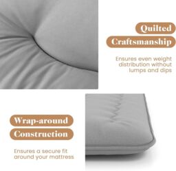 Gymax Roll Up Floor Mattress Tatami Mat 190 x 120 x 10 cm With Washable Cover in Grey - thumbnail 4