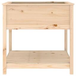 Berkfield Home Planter with Shelf 82.5x82.5x81 cm Solid Wood Pine in Light Tan - thumbnail 6