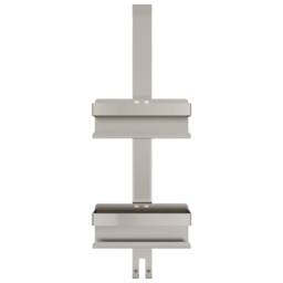 Berkfield Home Hanging Shower Caddy Brushed 304 Stainless Steel in Silver - thumbnail 4