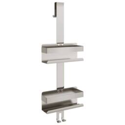 Berkfield Home Hanging Shower Caddy Brushed 304 Stainless Steel in Silver - thumbnail 3