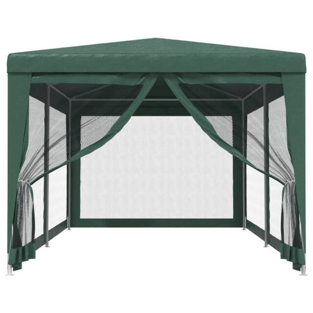 Berkfield Home Party Tent with 6 Mesh Sidewalls Green 3x6 m HDPE - image 1